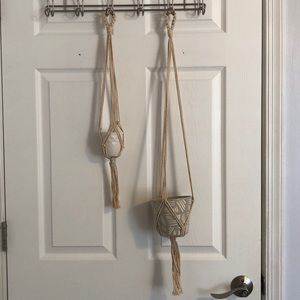 Set of 2 Macrame Plant Hangers